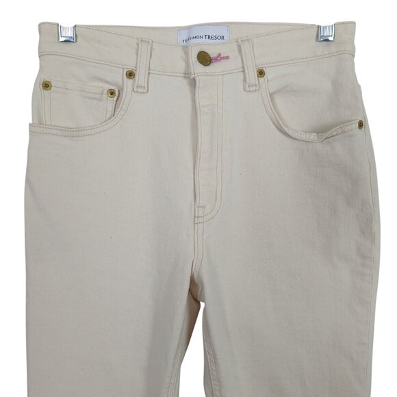 Tues Mon Tresor The Rose Quartz Jean Sz 26 Mid Rise Skinny Cropped Made in Japan - Picture 4 of 13